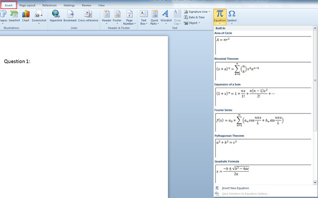 equation writer for word mac